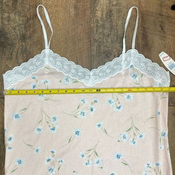 Vintage NWT Erika Taylor Intimates 100% Cotton Floral Chemise Gown Cottage sz XL - Picture 6 of 7